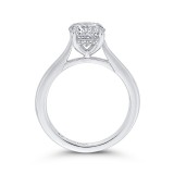 Shah Luxury 14K White Gold Round Diamond Engagement Ring (Semi-Mount) photo 4