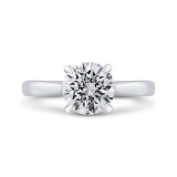 Shah Luxury 14K White Gold Round Diamond Engagement Ring (Semi-Mount) photo