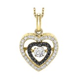 Gems One 14KT Yellow Gold & Diamond Rhythm Of Love Neckwear Pendant  - 3/8 ctw photo