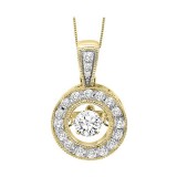 Gems One 14KT Yellow Gold & Diamond Rhythm Of Love Neckwear Pendant   - 1/3 ctw photo