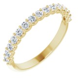 14K Yellow 1/2 CTW Diamond Matching Band photo