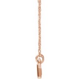 14K Rose Rectangle Bar 16-18 Necklace photo 2