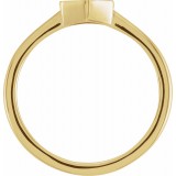 14K Yellow  9.5x8 mm Geometric Signet Ring photo 2