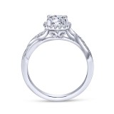 Gabriel & Co. 14k White Gold Contemporary Halo Engagement Ring photo 2