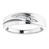 14K White 1/10 CTW Diamond 5-Stone Band photo 3