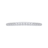 Shah Luxury Round Diamond Wedding Band In 14K White Gold photo