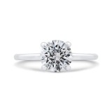 Shah Luxury 14K White Gold Round Cut Diamond Classic Engagement Ring (Semi-Mount) photo