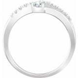 14K White 1/4 CTW Diamond Two-Stone Ring photo 2