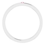 14K White Pink Tourmaline Stackable Family Ring photo 2