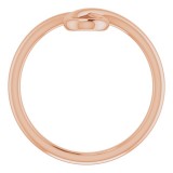 14K Rose Looped Bypass Ring photo 2