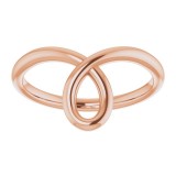 14K Rose Looped Bypass Ring photo 3