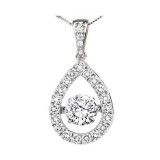 Gems One 14KT White Gold & Diamond Rhythm Of Love Neckwear Pendant    - 1/3 ctw photo