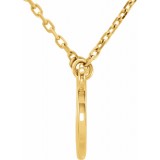 14K Yellow Crescent 18 Necklace photo 2