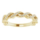 14K Yellow 1/8 CTW Diamond Anniversary Band photo 3