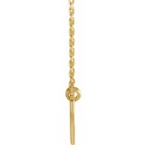 14K Yellow Double Heart 17 Necklace photo 2