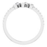 14K White 1/3 CTW Diamond Scattered Ring photo 2