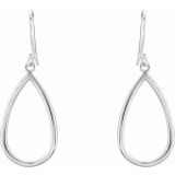 14K White Pear Shaped Earrings photo 2