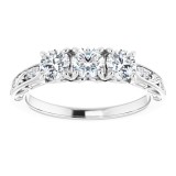 14K White 3/4 CTW Diamond Anniversary Band photo 3