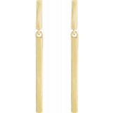 14K Yellow 25.9x1.8 mm Articulated Bar Earrings photo 2