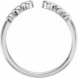 14K White 1/4 CTW Diamond Negative Space Ring photo 2