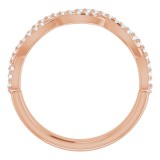 14K Rose 1/5 CTW Diamond Anniversary Band photo 2