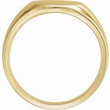 14K Yellow 13 mm Round Signet Ring photo 2