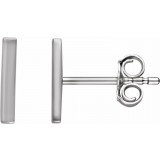 Platinum Vertical Bar Earrings photo