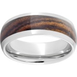 Serinium Domed Band with Exotic Bocote Wood Inlay photo