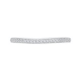 Shah Luxury 14K White Gold Round Diamond Half-Eternity Wedding Band photo