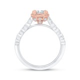 Shah Luxury 14K Two-Tone Gold Bezel Set Diamond Engagement Ring with Round Shank (Semi-Mount) photo 4