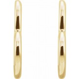 14K Yellow Heart Hoop Earrings photo 2