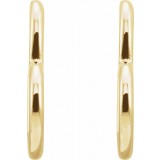 14K Yellow Heart Hoop Earrings photo 2