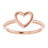 14K Rose Heart Ring photo 3