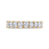 Shah Luxury 14K Yellow Gold Oval Diamond Half-Eternity Wedding Band photo