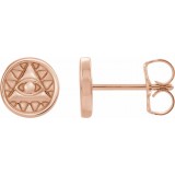 14K Rose Eye of Providence Earrings photo