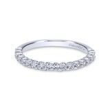 Gabriel & Co. 14k White Gold Contemporary Anniversary Wedding Band photo