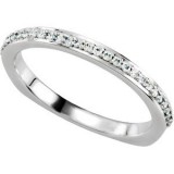 14K White 1/8 CTW Diamond Band photo