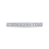 Shah Luxury 14K White Gold Round Diamond Wedding Band photo