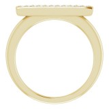 14K Yellow 1/10 CTW Diamond Bar Ring photo 2