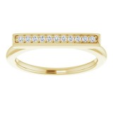 14K Yellow 1/10 CTW Diamond Bar Ring photo 3