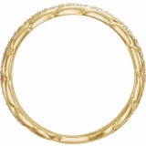 14K Yellow 1/4 CTW Diamond Stackable Chain Link Ring photo 2