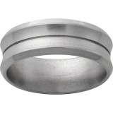 Titanium Concave Band with a .5mm Groove and Satin Finish photo