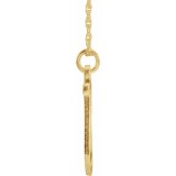 14K Yellow Script Initial T 16-18 Necklace photo 2