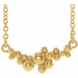 14K Yellow Scattered Bead 18 Necklace photo