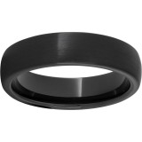 Black Diamond Ceramic Domed Band with Satin Finish photo