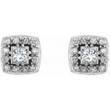 14K White 1/2 CTW Diamond Earrings photo 2