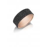 Henri Daussi 9mm Men's Wedding Band MB4 14k Gold Rose 4.90 Ctw. photo