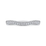 Shah Luxury Round Diamond Wedding Band In 14K White Gold photo