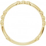 14K Yellow Stackable Bead Ring photo 2