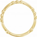 14K Yellow Stackable Bead Ring photo 4